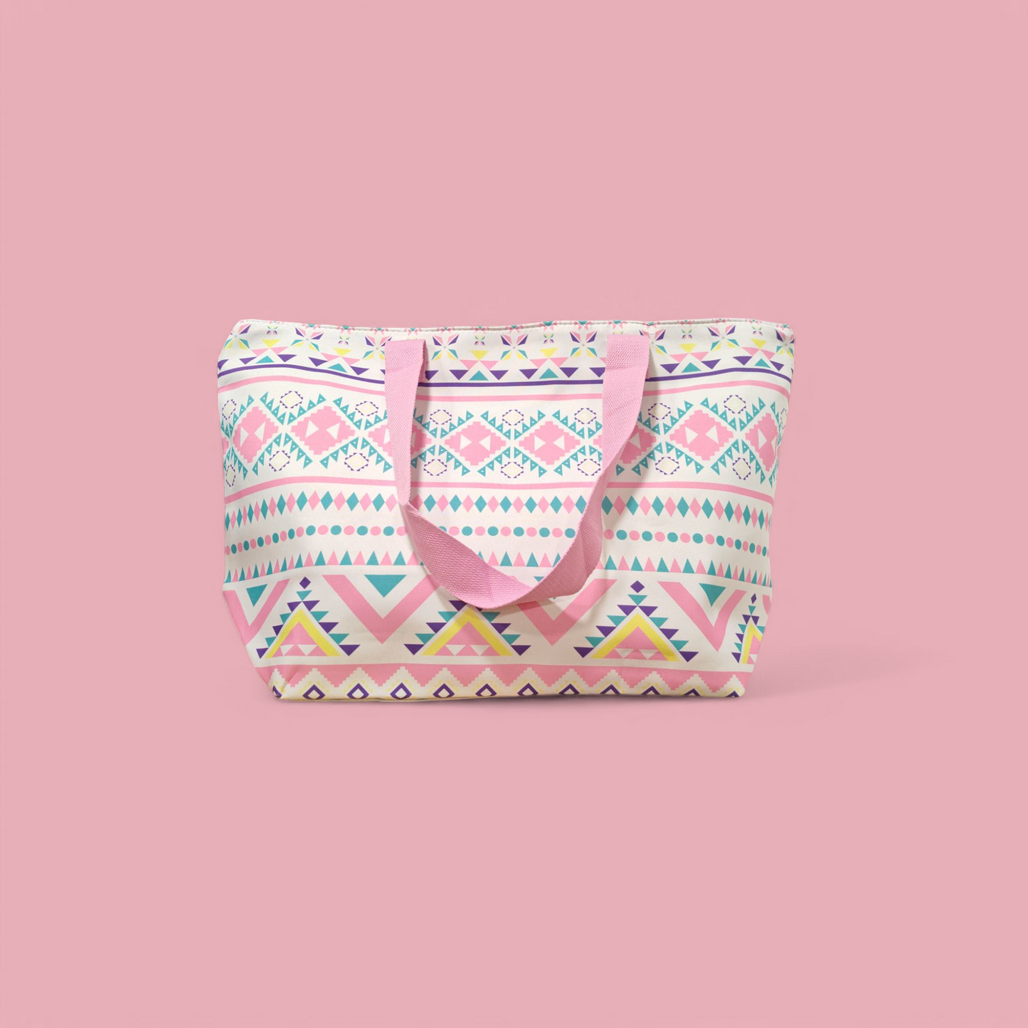 Bolso playa tela rosa
